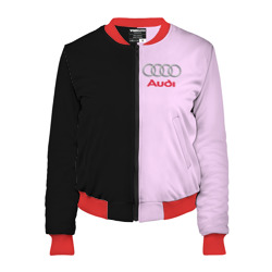 Женский бомбер 3D Audi Pink Ауди