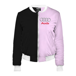 Женский бомбер 3D Audi Pink Ауди