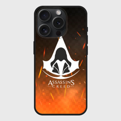 Чехол силиконовый для Apple iPhone 15 Pro матовый Assasin's  creed