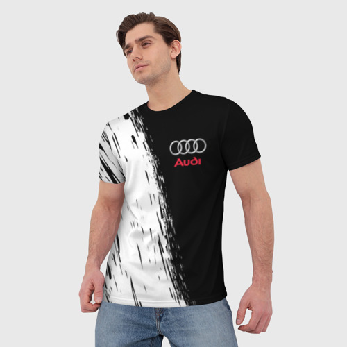 Мужская футболка 3D Audi Ауди, цвет 3D печать - фото 3