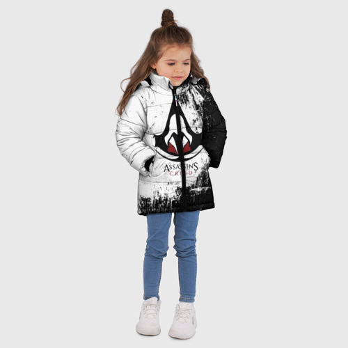 Зимняя куртка для девочек 3D Assasin's Creed, цвет красный - фото 5