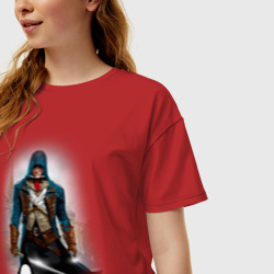 Женская футболка хлопок Oversize Assasin's Creed - фото 2