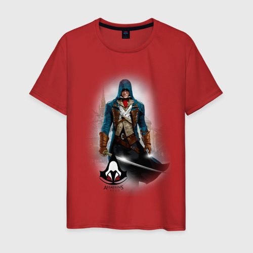 Мужская футболка хлопок Assasin's Creed, цвет красный