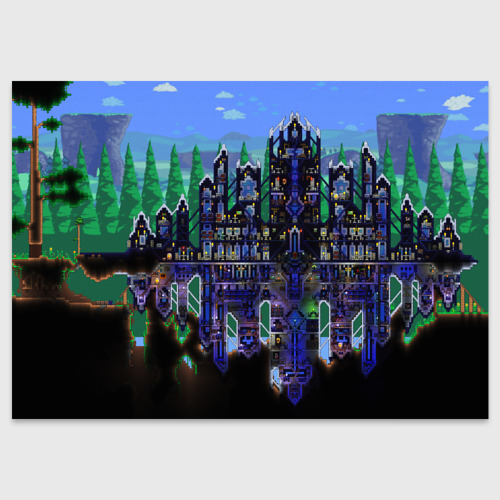 Поздравительная открытка Terraria, цвет белый