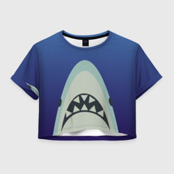 Женская футболка Crop-top 3D IKEA Shark