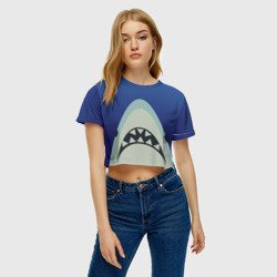 Женская футболка Crop-top 3D IKEA Shark - фото 2