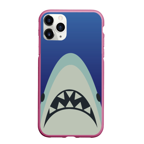 Чехол для iPhone 11 Pro Max матовый IKEA Shark, цвет малиновый