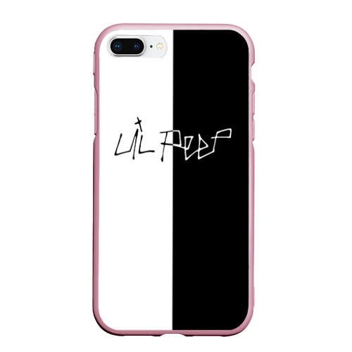 Чехол для iPhone 7Plus/8 Plus матовый LIL PEEP (НА СПИНЕ), цвет розовый