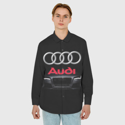 Мужская рубашка oversize 3D Audi Ауди - фото 2