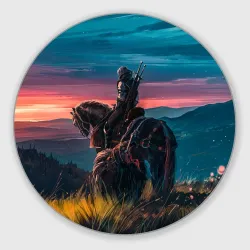 Круглый коврик для мышки The Witcher