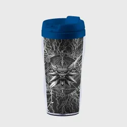Термокружка-непроливайка The Witcher logo gray neurons