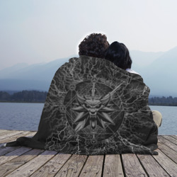 Плед 3D The Witcher logo gray neurons - фото 2