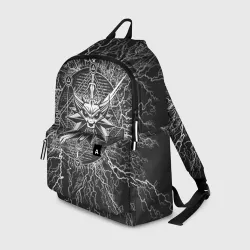Рюкзак 3D The Witcher logo gray neurons