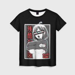 Женская футболка 3D Ahegao waifu material