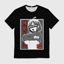 Мужская футболка 3D Ahegao waifu material