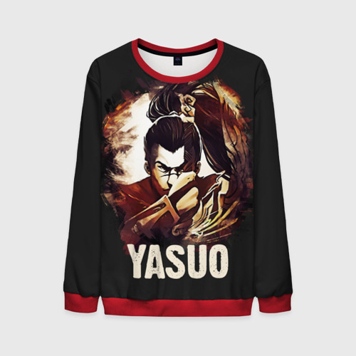 Мужской свитшот 3D Yasuo, цвет красный