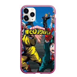 Чехол для iPhone 11 Pro Max матовый My Hero Academia все Герои