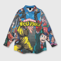 Женская рубашка oversize 3D My Hero Academia все Герои