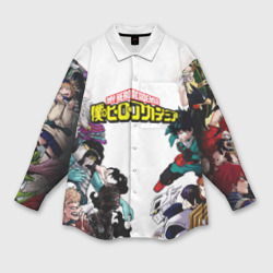 Женская рубашка oversize 3D My Hero Academia противостояние