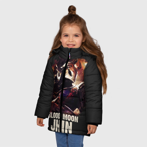 Зимняя куртка для девочек 3D Jhin, цвет красный - фото 3