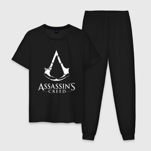 Мужская пижама хлопок Assassin's Creed, цвет черный