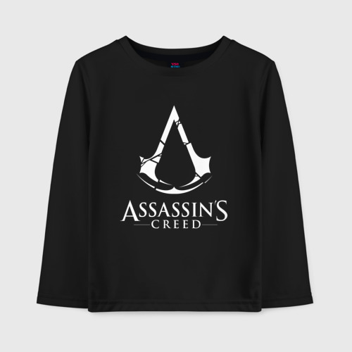 Детский лонгслив хлопок Assassin's Creed, цвет черный