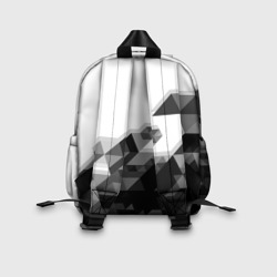 Рюкзак с принтом БМВ Мка на спорте для ребенка, вид на модели сзади №2. Цвет основы: белый