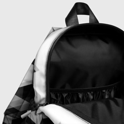 Рюкзак с принтом БМВ Мка на спорте для ребенка, вид на модели спереди №4. Цвет основы: белый