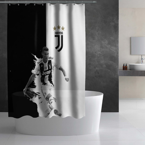Штора 3D для ванной Cristiano Ronaldo - фото 3