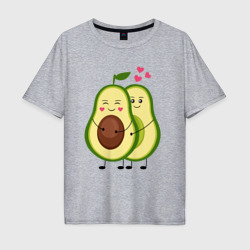 Мужская футболка хлопок Oversize Влюбленные Авокадо
