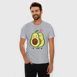 Мужская футболка хлопок Slim Влюбленные Авокадо - фото 2