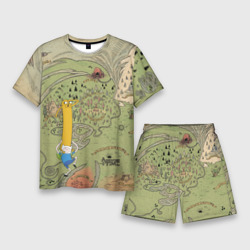 Костюм футболка с шортами 3D Adventure time. Map (Мужской)