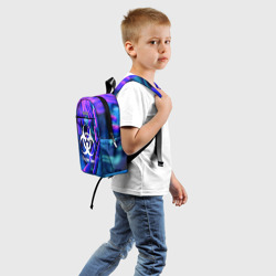 Рюкзак с принтом Plague Inc для ребенка, вид сзади №1. Цвет основы: белый