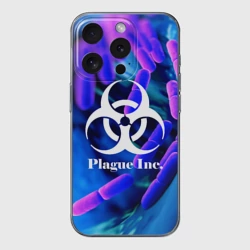 Чехол для iPhone 15 Pro Max силиконовый с защитой камеры Plague Inc