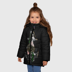 Зимняя куртка для девочек 3D Якорь с компасом и цветами - фото 2