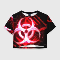 Женская футболка Crop-top 3D Plague Inc ShB Oko