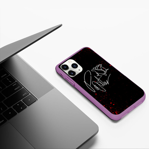 Чехол для iPhone 11 Pro матовый Payton Moormeier - тикток, цвет фиолетовый - фото 5