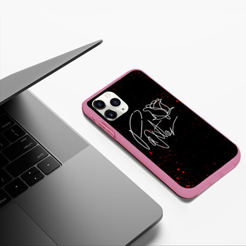 Чехол для iPhone 11 Pro Max матовый Payton Moormeier - тикток, цвет малиновый - фото 5