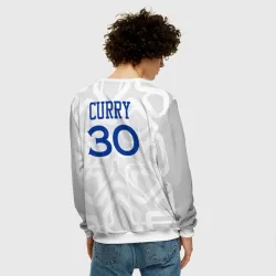 Мужской свитшот 3D Golden State Warriors - 30 number Stephen Curry - фото 2