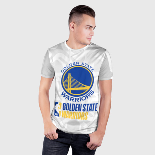 Мужская футболка 3D Slim Golden State Warriors - 30 number Stephen Curry, цвет 3D печать - фото 3