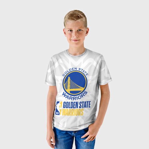 Детская футболка 3D Golden State Warriors - 30 number Stephen Curry, цвет 3D печать - фото 3
