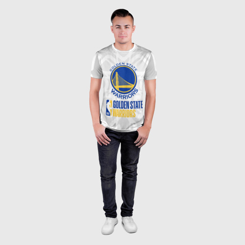 Мужская футболка 3D Slim Golden State Warriors - 30 number Stephen Curry, цвет 3D печать - фото 4