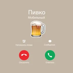 Мужской свитшот хлопок Пиво звонит - входящий ответить отклонить мем - фото 2