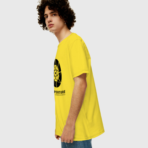 Мужская футболка хлопок Oversize Portal, цвет желтый - фото 5