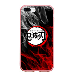 Чехол для iPhone 7Plus/8 Plus матовый Kimetsu no Yaiba встретилось пламя