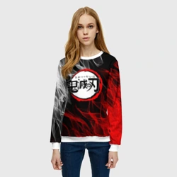 Женский свитшот 3D Kimetsu no Yaiba встретилось пламя - фото 2