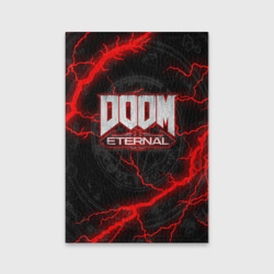 Обложка для паспорта матовая кожа Doom eternal