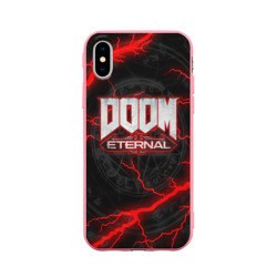 Чехол для iPhone X матовый Doom eternal