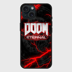 Чехол силиконовый для Apple iPhone 15 матовый Doom eternal