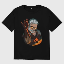 Женская футболка хлопок Oversize Ведьмак